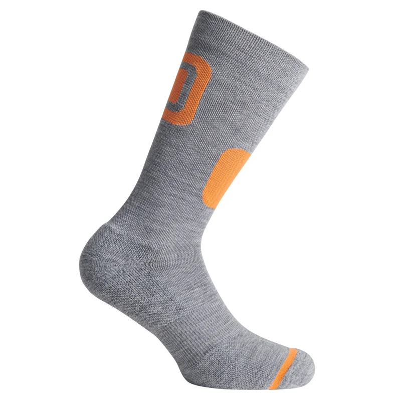 Calza Dotout Wing - Grigio Melange Chiaro-Arancio