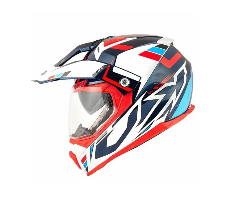 KAPPA KV30 EVO INTEGRALI AVVENTURA CASCHI DI MOTO BIANCO BLU ROSSO