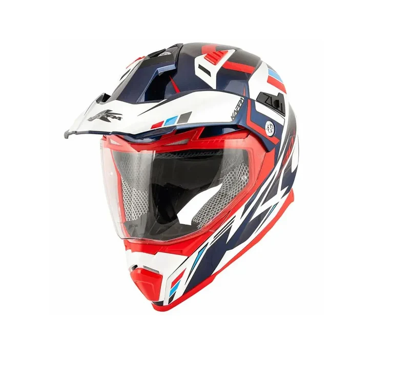 KAPPA KV30 EVO INTEGRALI AVVENTURA CASCHI DI MOTO BIANCO BLU ROSSO