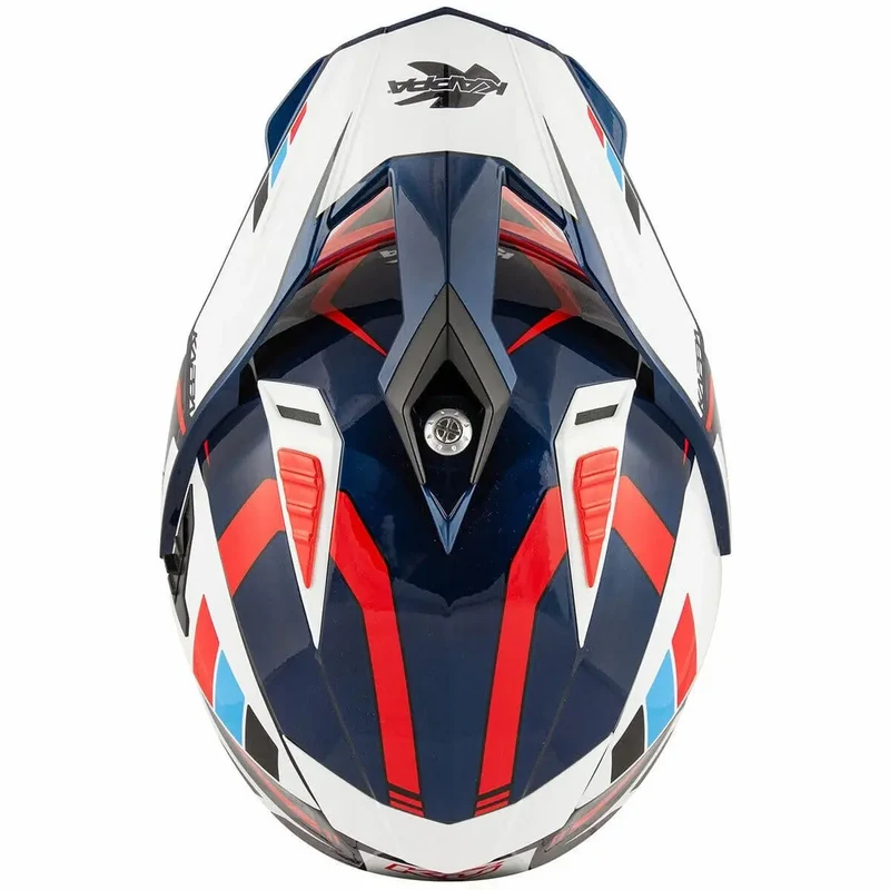 KAPPA KV30 EVO INTEGRALI AVVENTURA CASCHI DI MOTO BIANCO BLU ROSSO