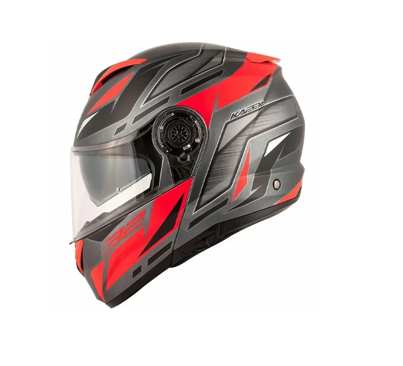 KAPPA KV32 TRONG FLIP UP MODULARE CASCHI DI MOTO TITANIO ROSSO