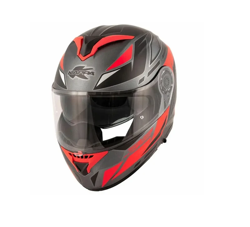 KAPPA KV32 TRONG FLIP UP MODULARE CASCHI DI MOTO TITANIO ROSSO