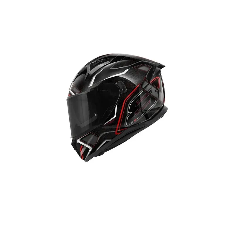 CIVI 508 MYSTIC INTEGRALE CASCHI DI MOTO NERO ROSSO TITANIO