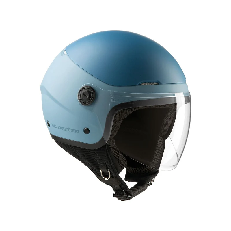 CASCO JET EL POP TUCANO AZZURRO OPACO