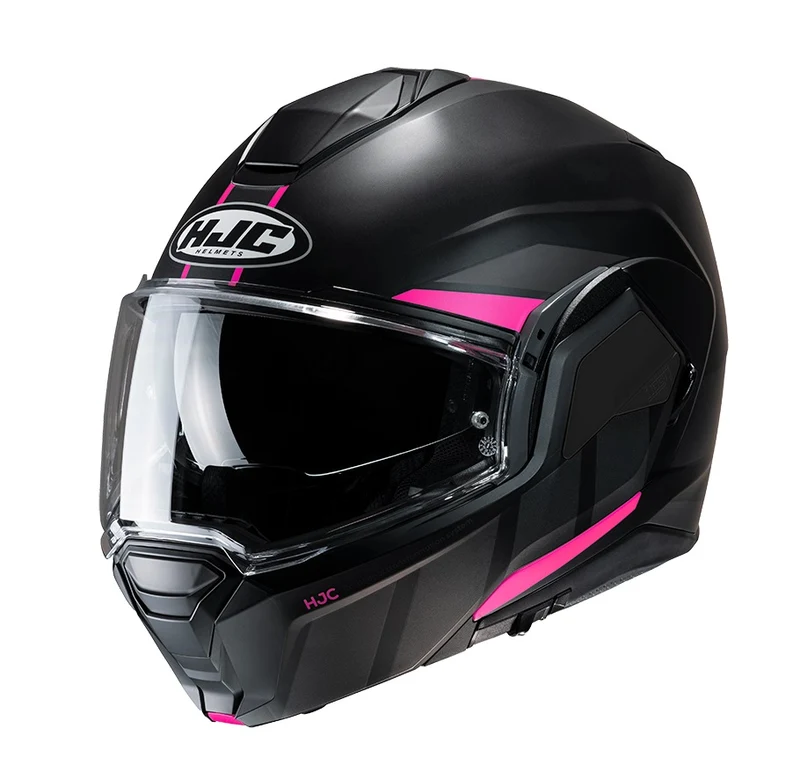 CASCO REVERS HJC I100 BEIS MC8SF NERO OPACO FUXIA