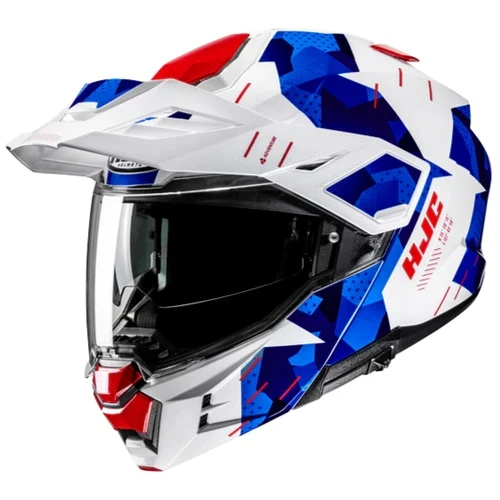 CASCO MODULARE CON FRONTINO HJC i80 ROKI MC21 BIANCO BLU ROSSO