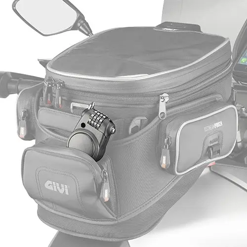 GIVI LUCCHETTO CASCHI DI MOTO CON CAVO RETRATTILE + LUCCHETTO A COMBINAZIONE (R1509)