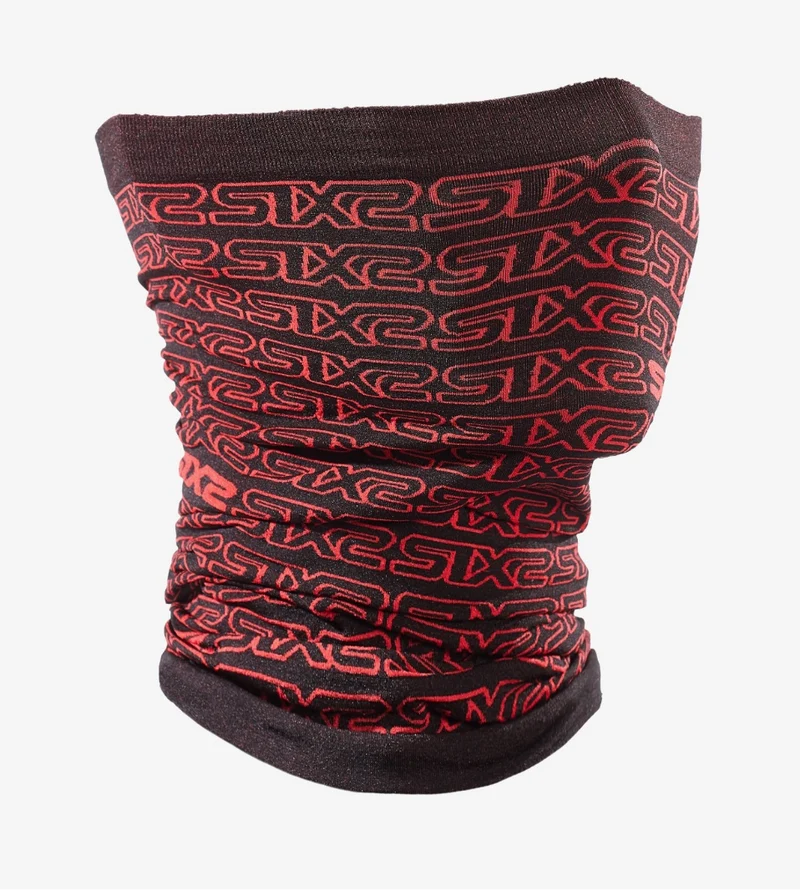 Scaldacollo multiuso 4 Stagioni LOGO BLACK-RED ONE SIZE
