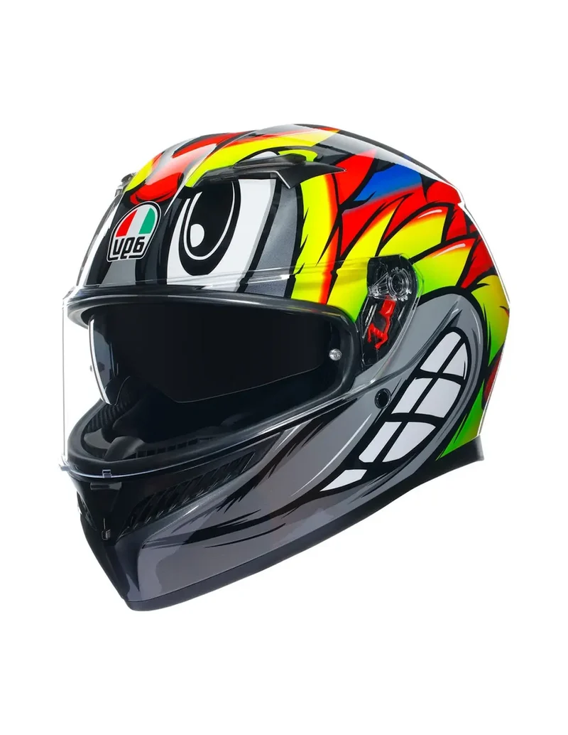 AGV K3 BIRDY 2.0 MOTO INTEGRALI CASCHI DI MOTO GRIGIO GIALLO ROSSO