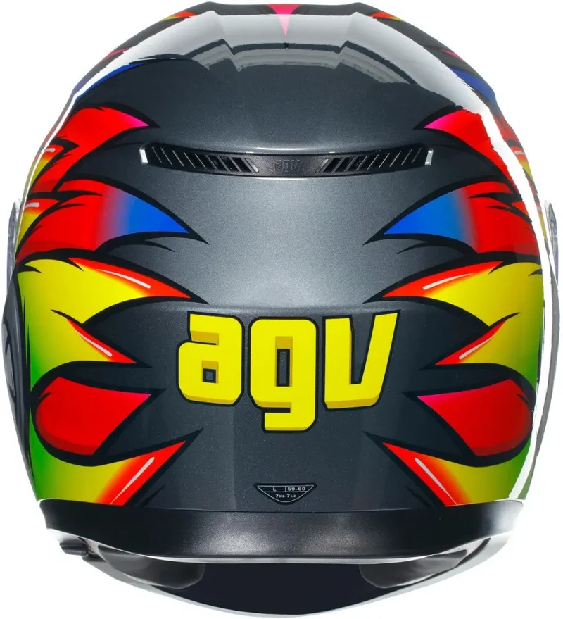 AGV K3 BIRDY 2.0 MOTO INTEGRALI CASCHI DI MOTO GRIGIO GIALLO ROSSO