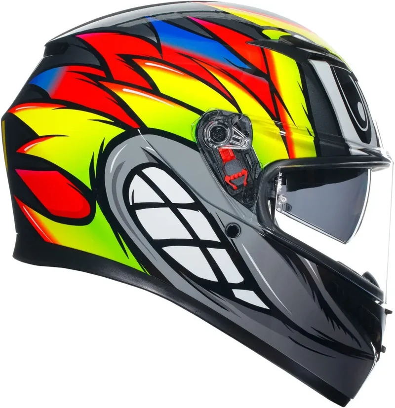 AGV K3 BIRDY 2.0 MOTO INTEGRALI CASCHI DI MOTO GRIGIO GIALLO ROSSO