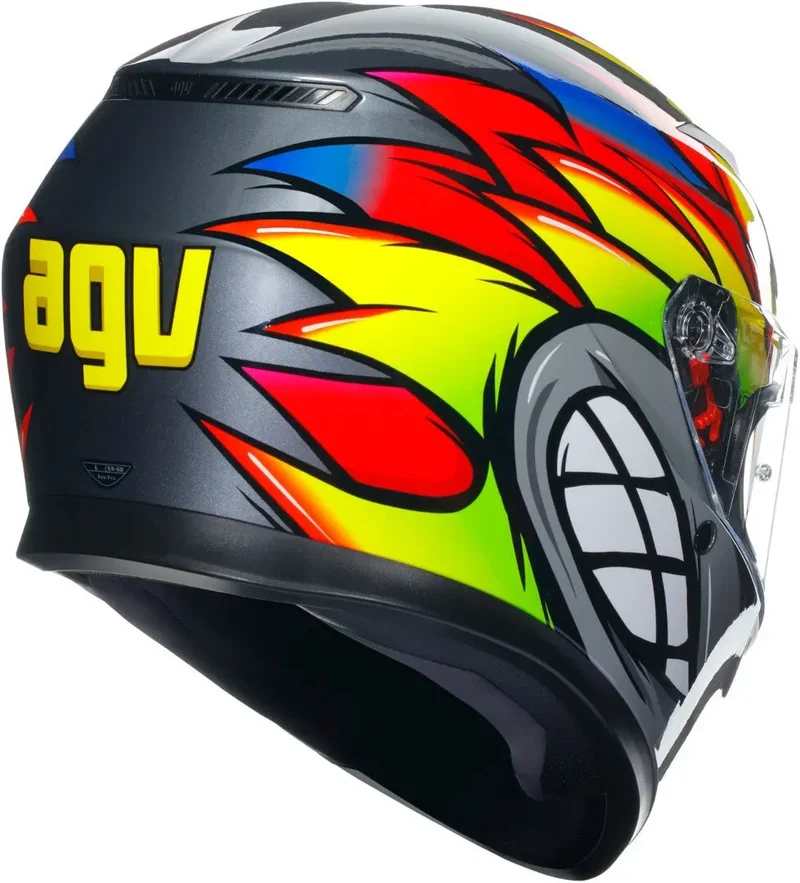 AGV K3 BIRDY 2.0 MOTO INTEGRALI CASCHI DI MOTO GRIGIO GIALLO ROSSO