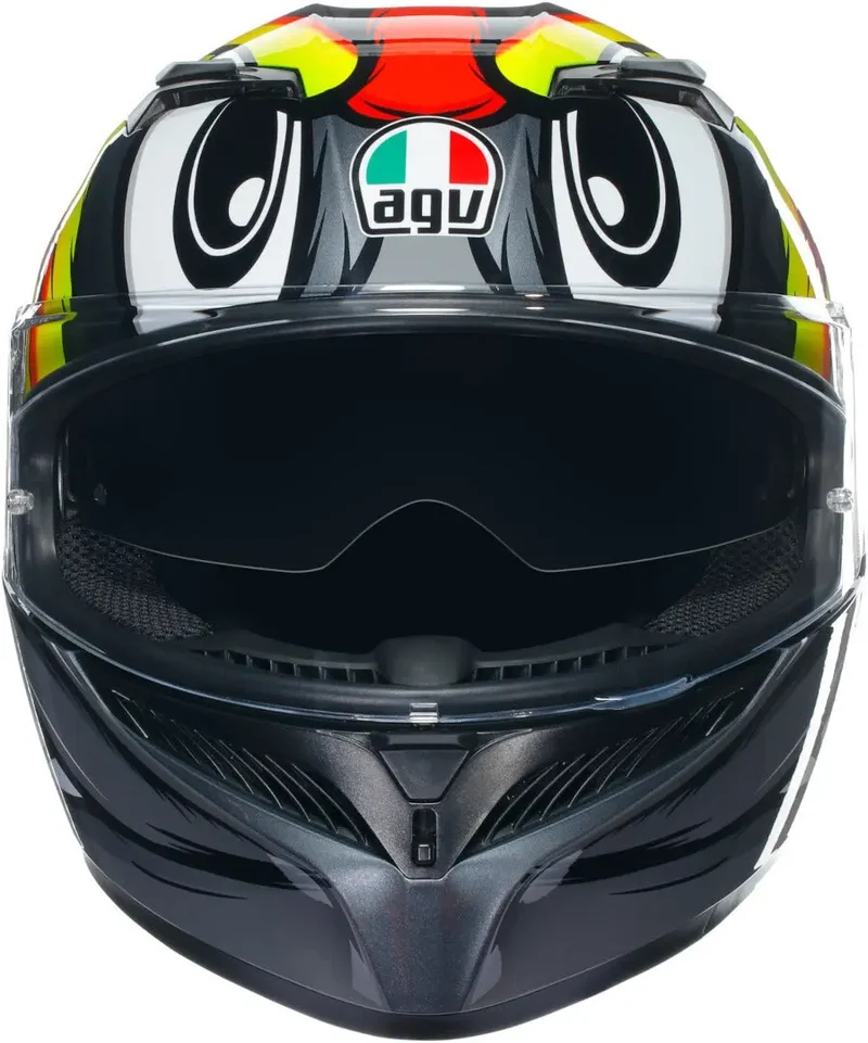 AGV K3 BIRDY 2.0 MOTO INTEGRALI CASCHI DI MOTO GRIGIO GIALLO ROSSO