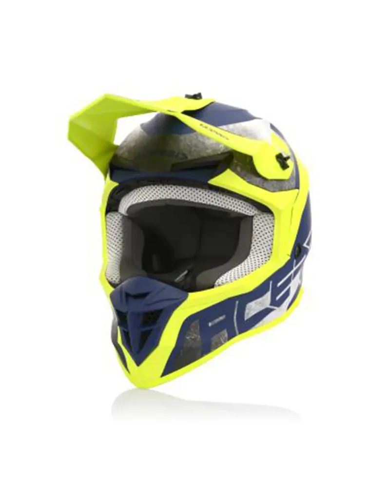 ACERBIS LINEAR MOTO MOTOCROSS CASCHI DI MOTO GIALLO BLU