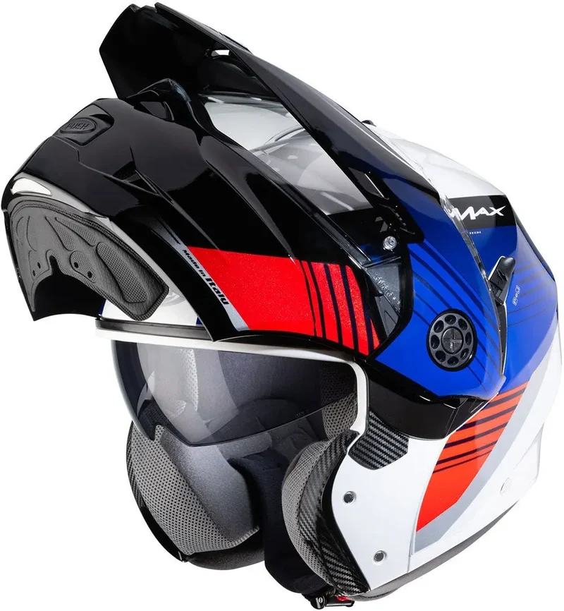 CABERG TOURMAX TITAN MODULARE AVVENTURA CASCHI DI MOTO BIANCO BLU ROSSO