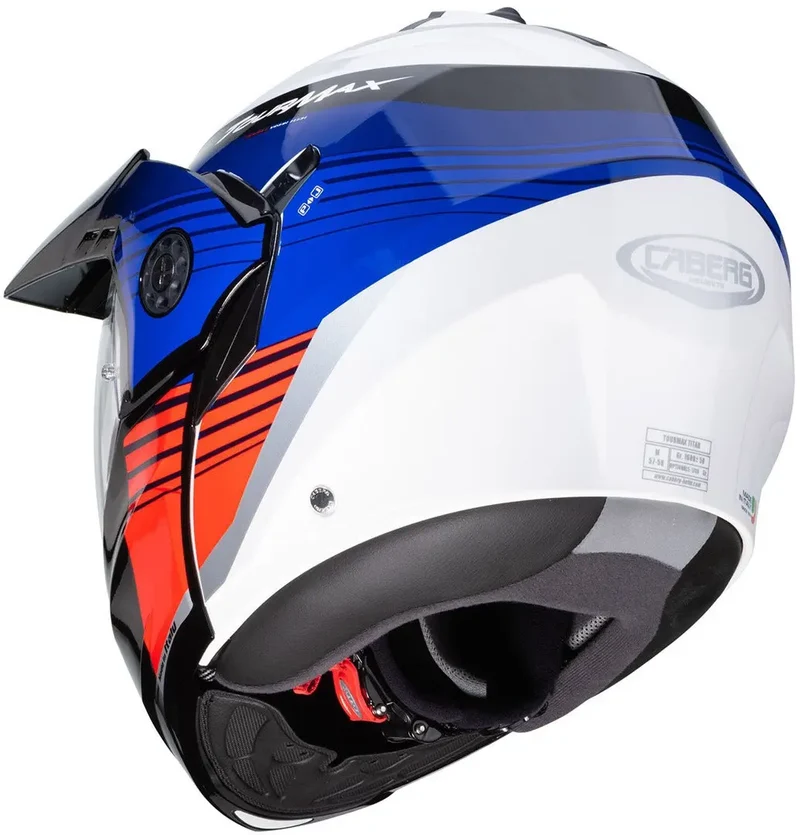 CABERG TOURMAX TITAN MODULARE AVVENTURA CASCHI DI MOTO BIANCO BLU ROSSO