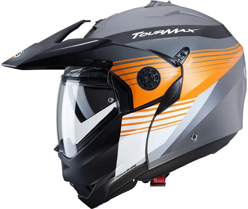 CABERG TOURMAX TITAN MODULARE CASCHI DI MOTO OPACA ARANCIO METALLO BIANCO