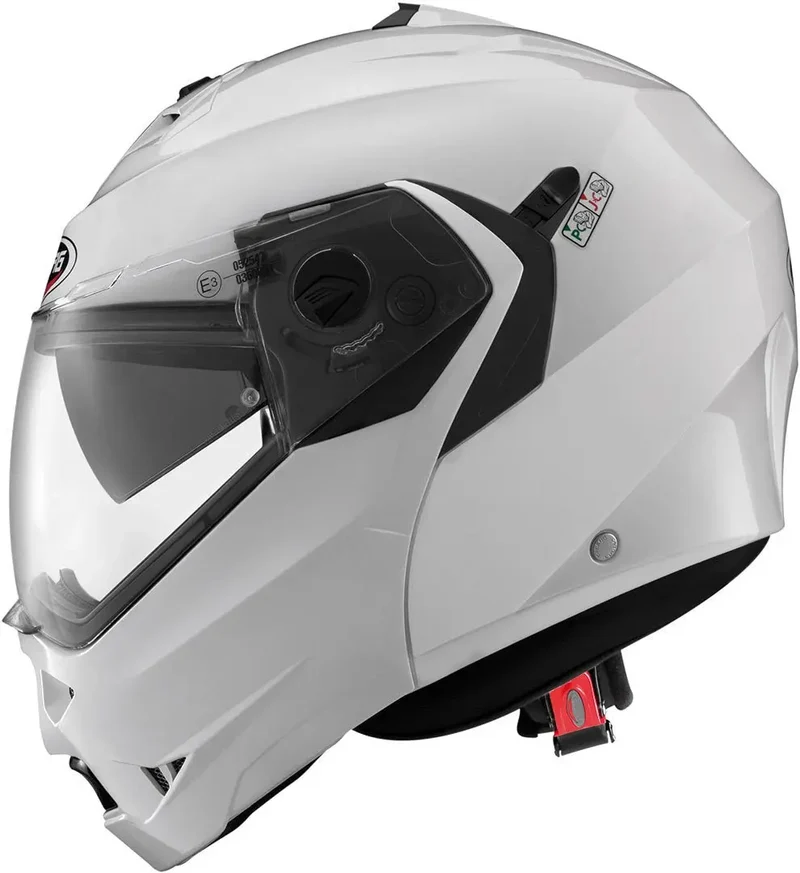 CABERG DUKE 2 FLIP FRONT MODULARE CASCHI DI MOTO BIANCO METALLICO