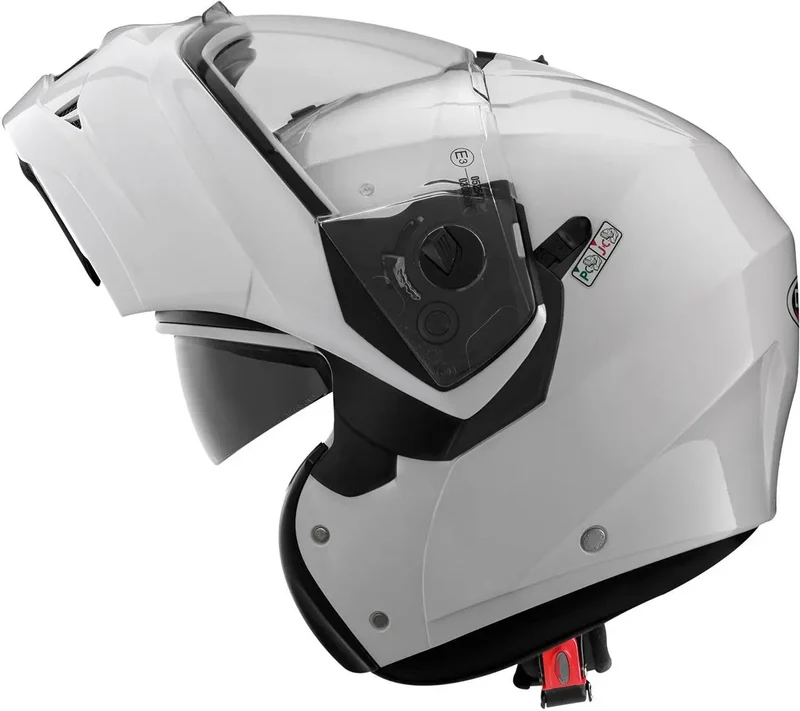 CABERG DUKE 2 FLIP FRONT MODULARE CASCHI DI MOTO BIANCO METALLICO