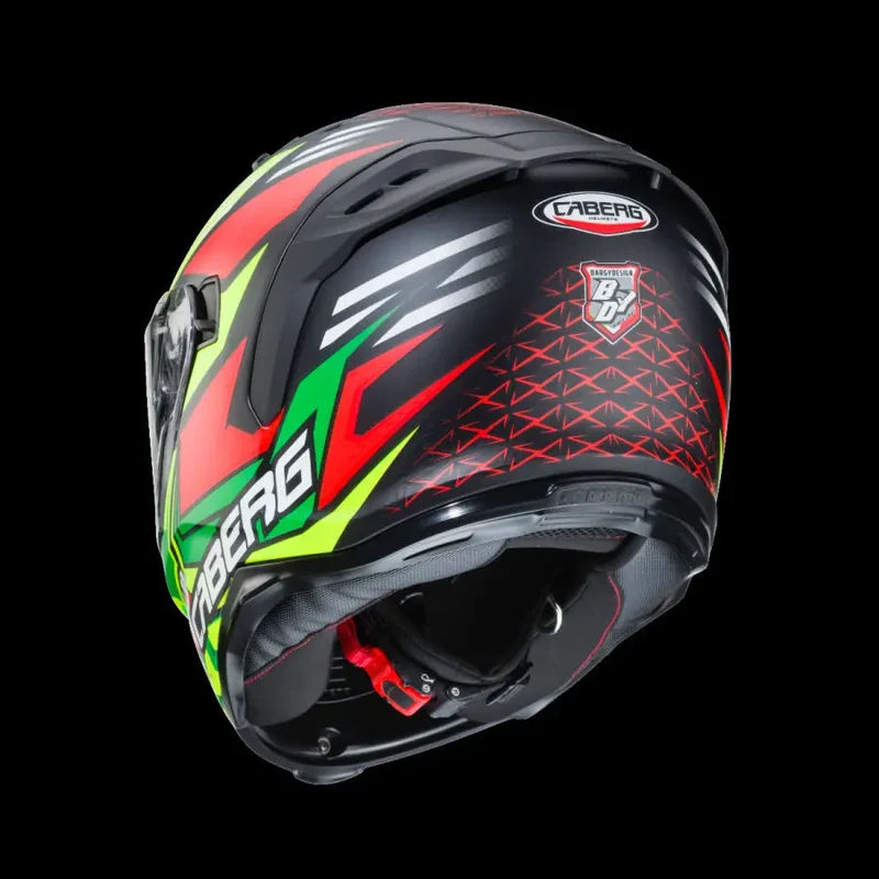 CABERG AVALON GIGA INTEGRALI CASCHI DI MOTO NERO GIALLO ROSSO FLUO