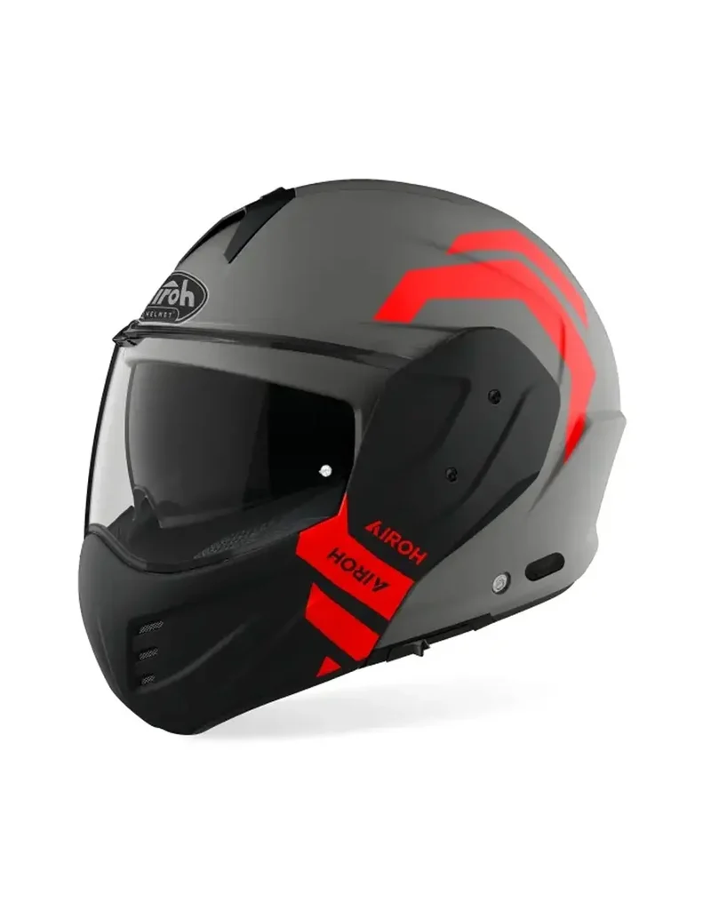 AIROH MATHISSE ILLUSION Capovolgere Moto Modulare Caschi Arancio Opaco