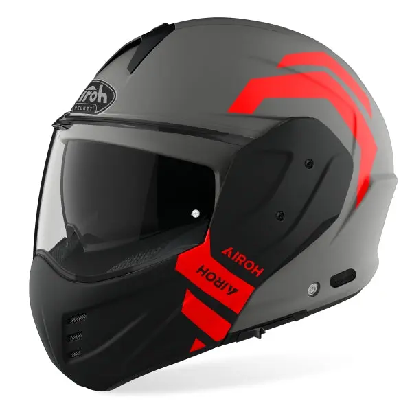 AIROH MATHISSE ILLUSION Capovolgere Moto Modulare Caschi Arancio Opaco