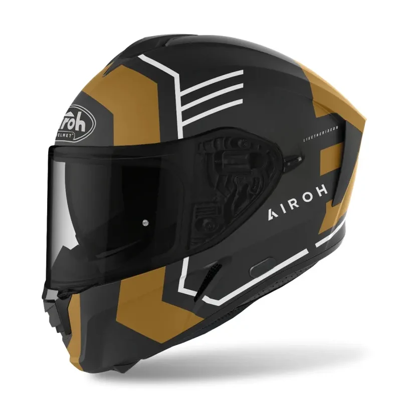 AIROHSpark Thrill Moto Integrali Turismo Caschi Oro Opaco