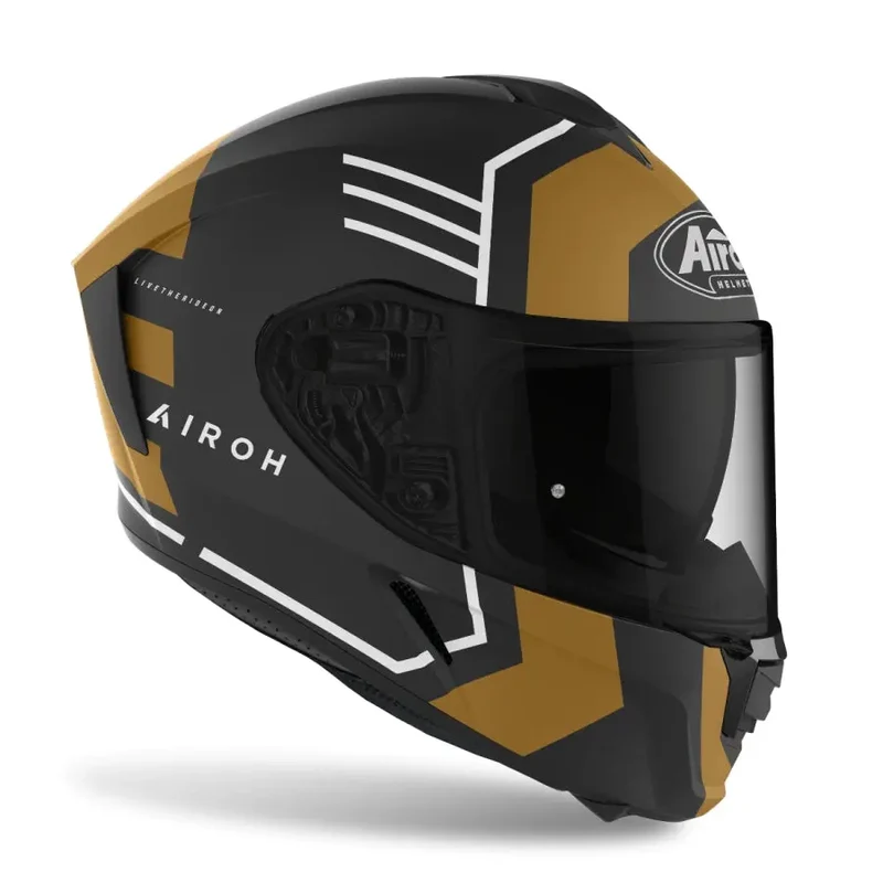 AIROHSpark Thrill Moto Integrali Turismo Caschi Oro Opaco