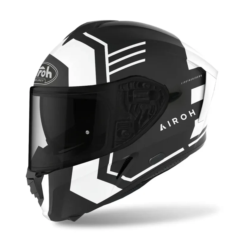 AIROH Spark Thrill Moto Integrali Turismo Caschi Nero Opaco