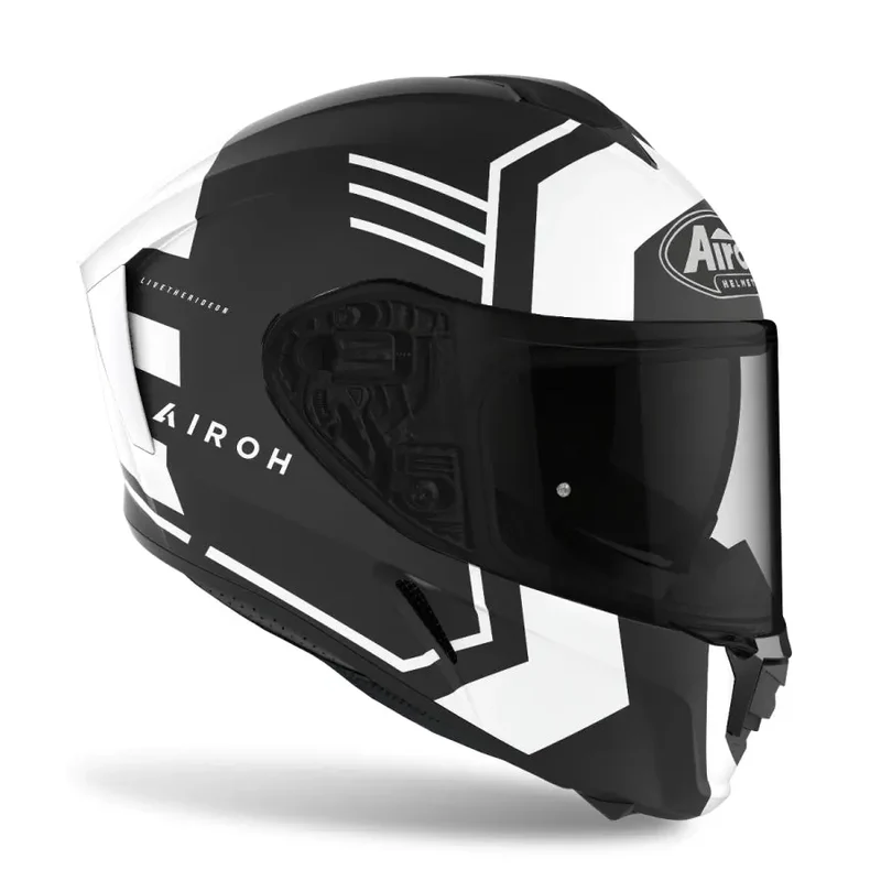 AIROH Spark Thrill Moto Integrali Turismo Caschi Nero Opaco