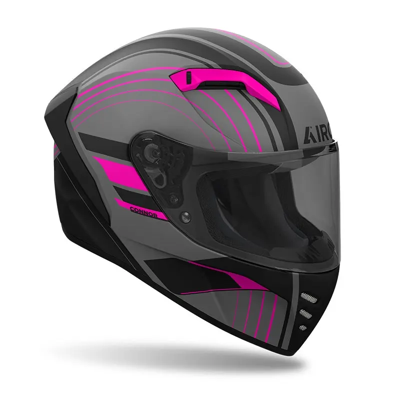 AIROH CONNOR RAGGIUNGERE Moto Integrali Caschi Rosa Opaco