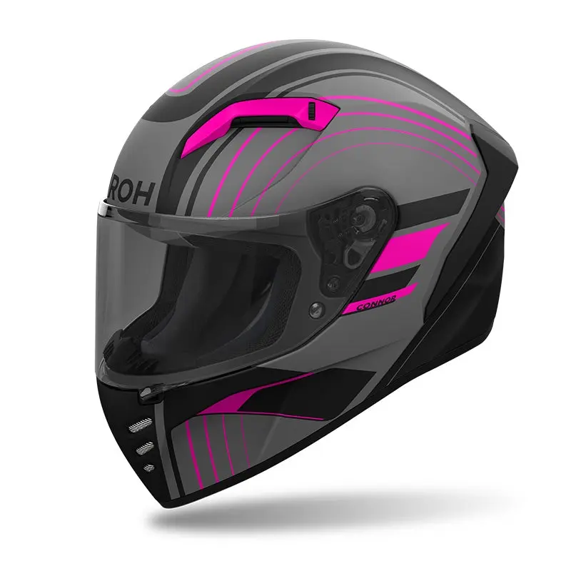 AIROH CONNOR RAGGIUNGERE Moto Integrali Caschi Rosa Opaco