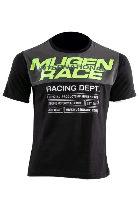 MUGENRACE T-MNR-2430 RIP-S Maglietta Cotone Nero Giallo