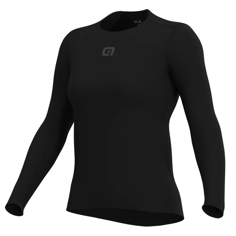 Maglia intima donna maniche lunghe Ale Merino - Nero