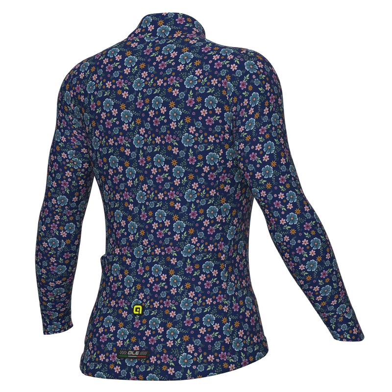 Maglia maniche lunghe donna Ale Pragma Flowery - Blu