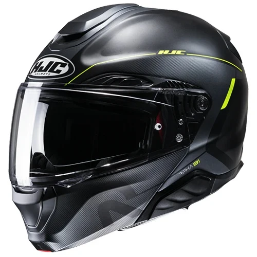 CASCO MODULARE HJC RPHA91 COMBUST MC3HSF NERO TITANIO GIALLO OPACO