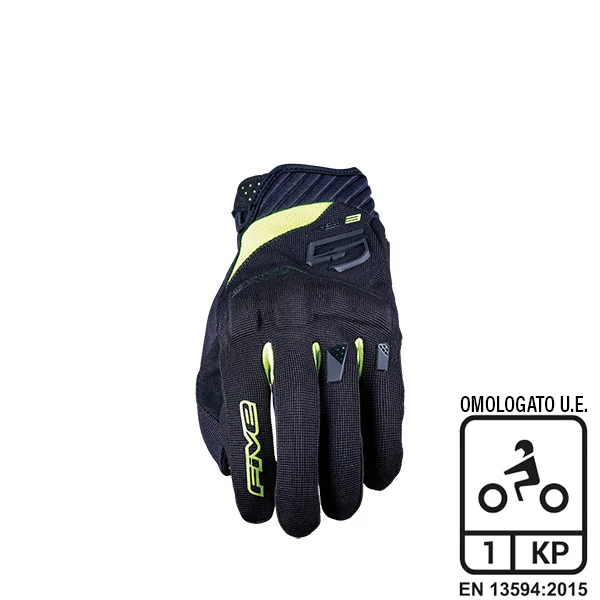 GUANTI FIVE RS3 EVO BLACK FLUO YELLOW