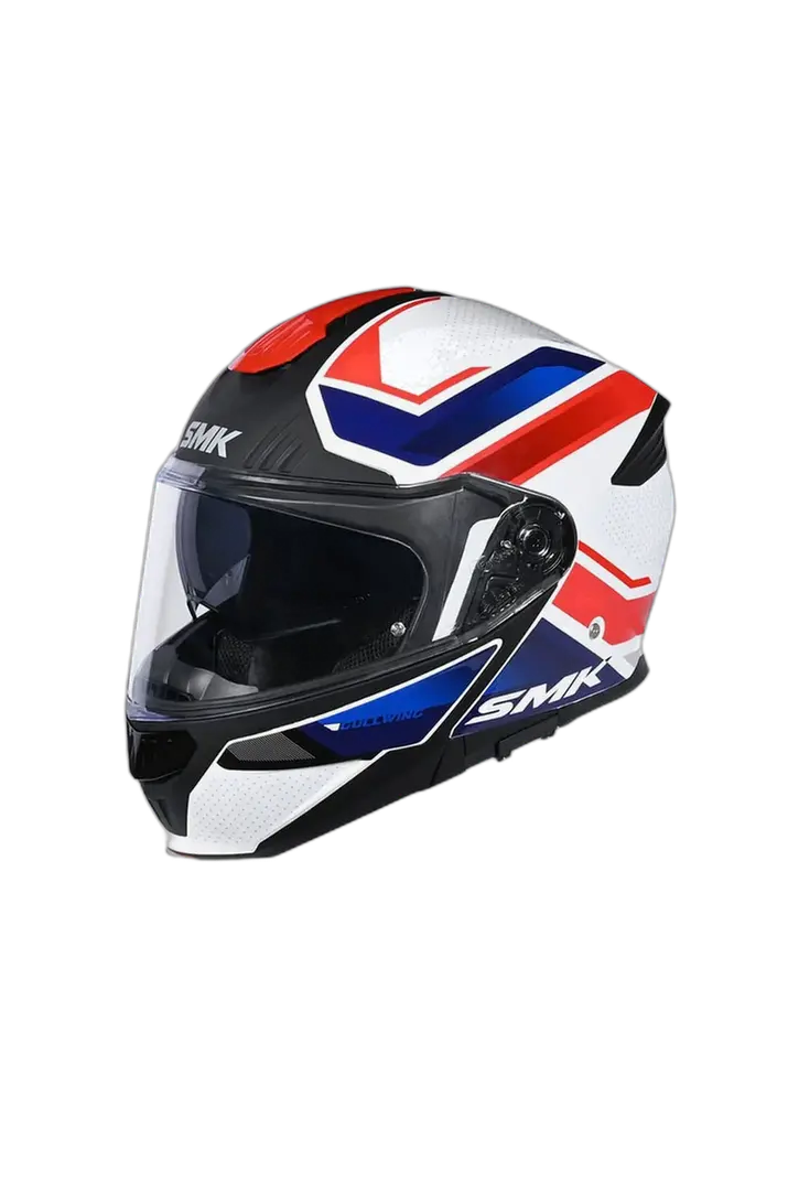 SMK GULLWING GL153 MODULARE CASCHI DI MOTO BIANCO ROSSO BLU
