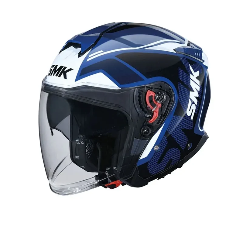 SMK GTJ TOURER GL515 JET CASCHI DI MOTO BLU BIANCO NERO