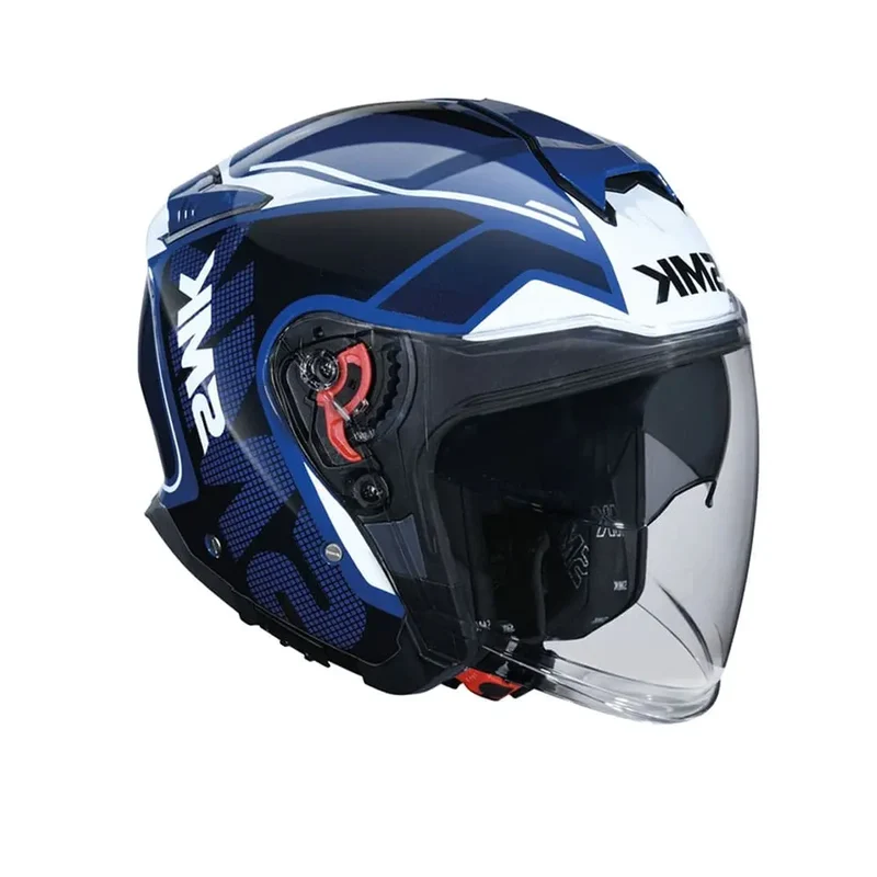 SMK GTJ TOURER GL515 JET CASCHI DI MOTO BLU BIANCO NERO