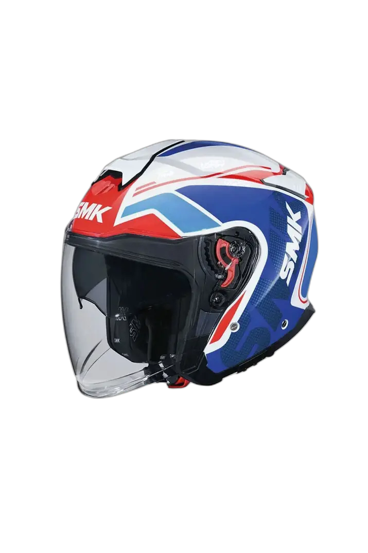 SMK GTJ TOURER GL135 CASCHI DI MOTO JET URBAN BLU BIANCO