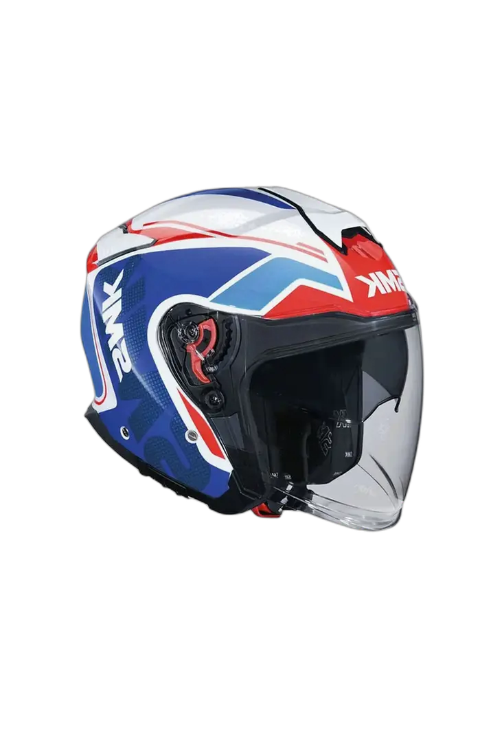 SMK GTJ TOURER GL135 CASCHI DI MOTO JET URBAN BLU BIANCO