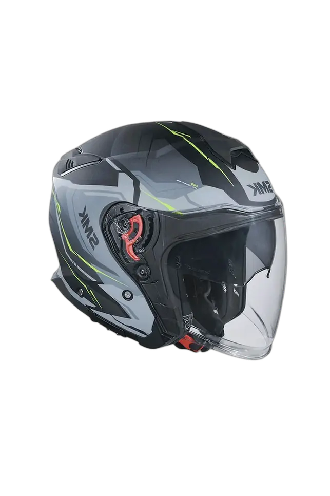 SMK GTJ ESCAPE MA264 CASCHI DI MOTO JET OPACO NERO GRIGIO