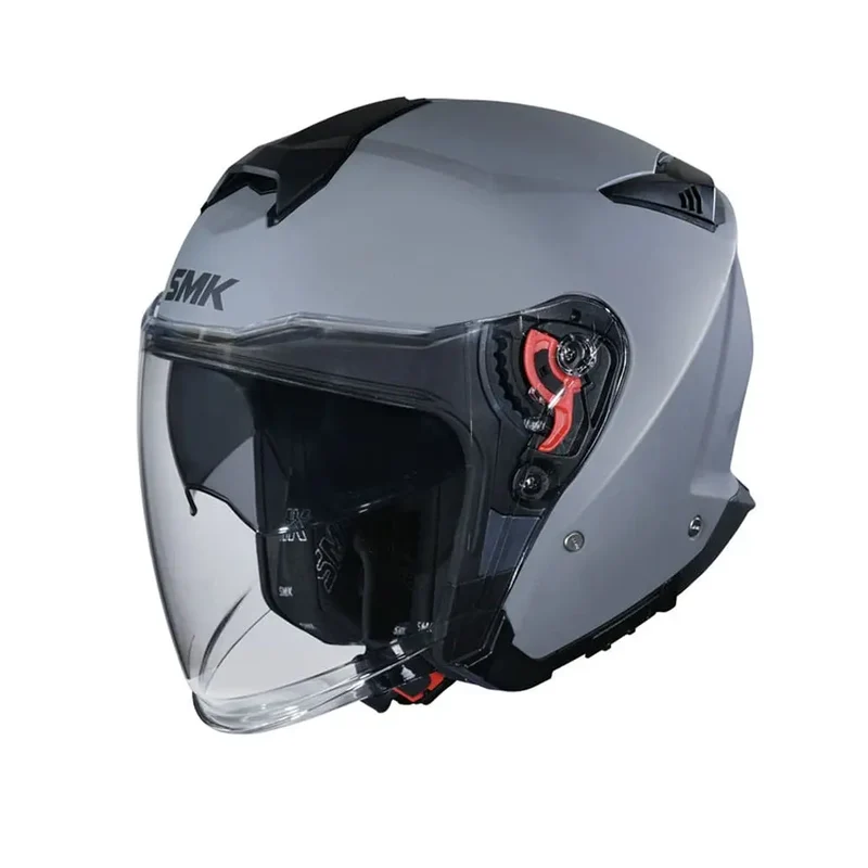 SMK GTJ SOLID MA600 JET CASCHI DI MOTO OPACO GRIGIO