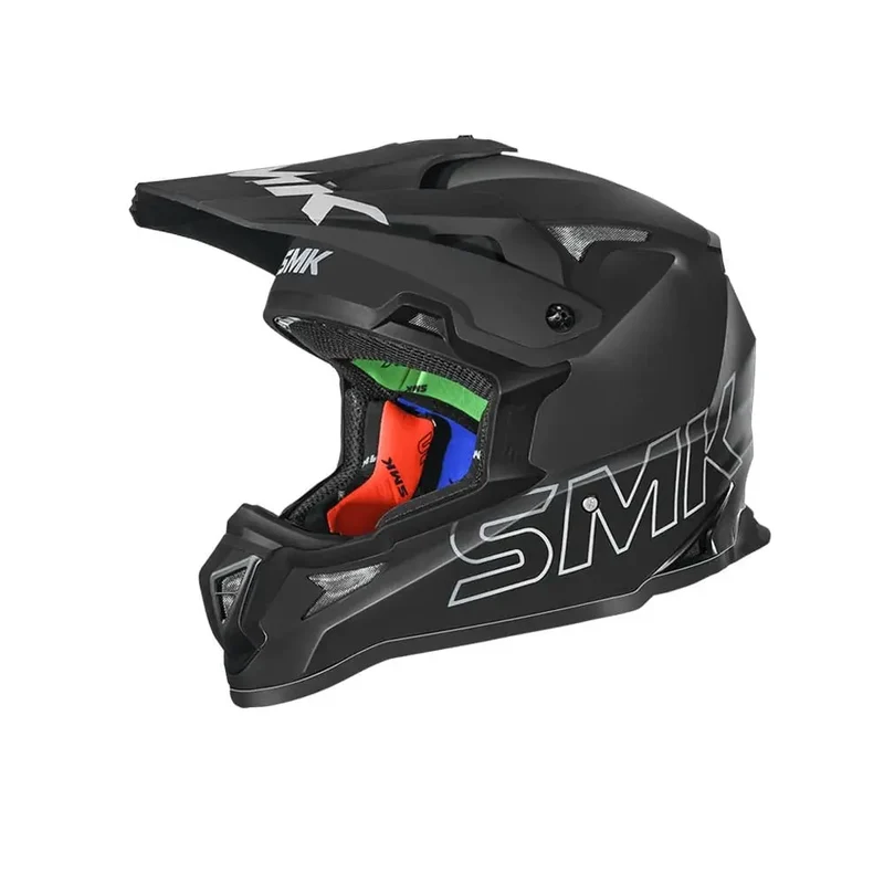 SMK ALLTERRA SOLID MA260 CROSS CASCHI DI MOTO OPACO NERO