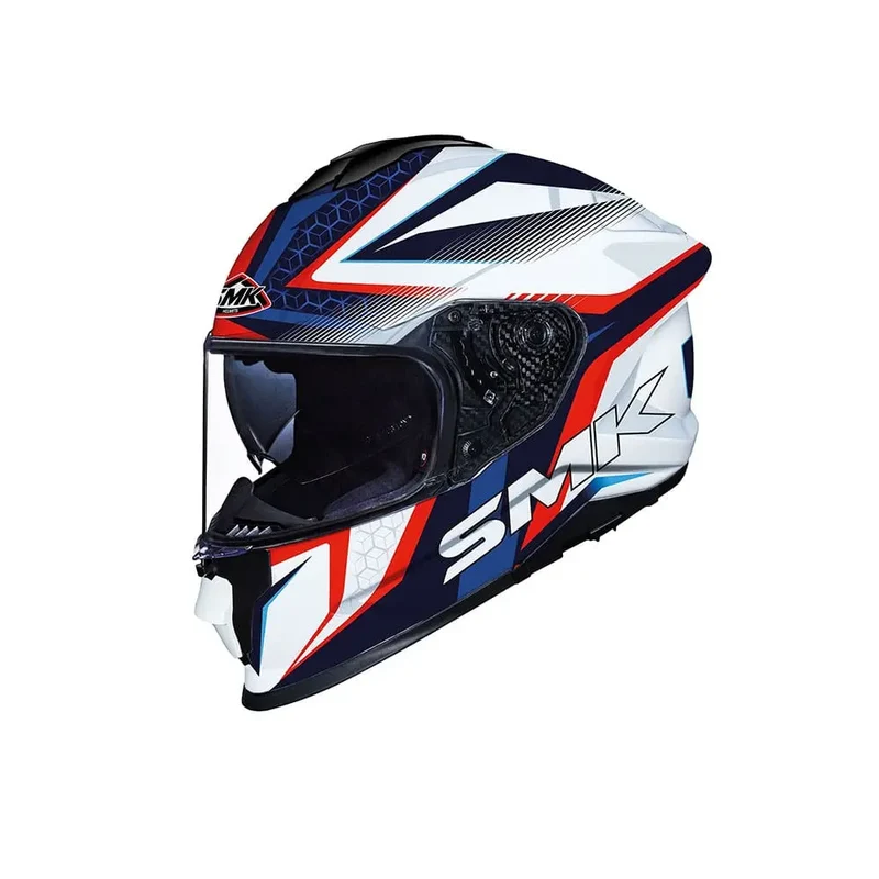 SMK TITAN SLICK GL153 INTEGRALI CASCHI DI MOTO BLU ROSSO BIANCO