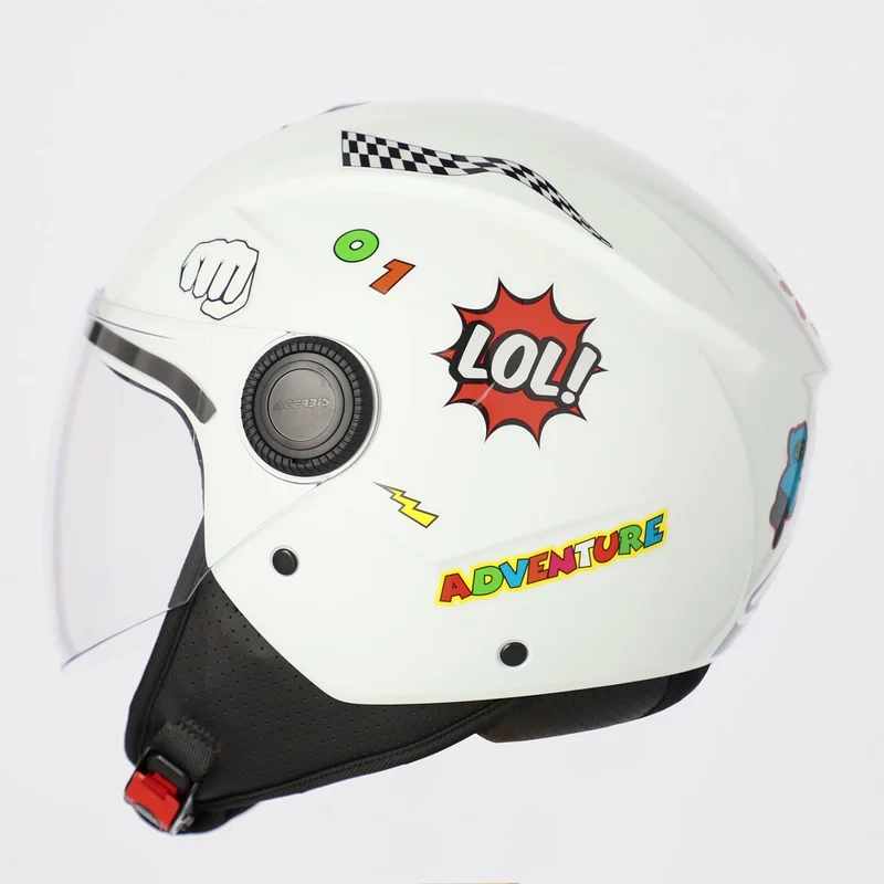 CASCO ACERBIS JET BREZZA BAMBINO BIANCO