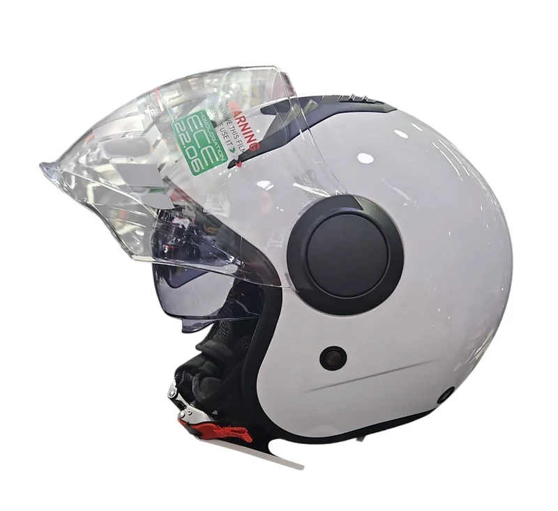 CASCO JET MPH NEW ONE ECE 22.06 DOPPIA VISIERA BIANCO LUCIDO