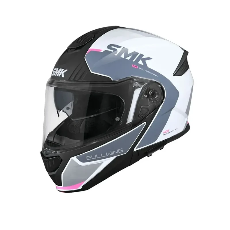 SMK GULLWING KRESTO GL169 MODULARE CASCHI DI MOTO BIANCO GRIGIO
