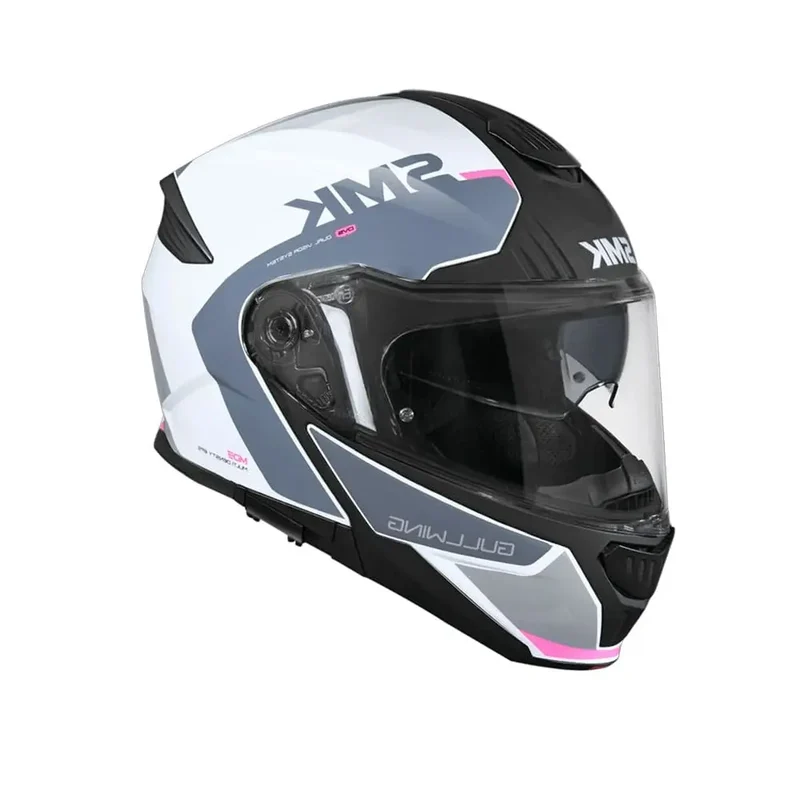 SMK GULLWING KRESTO GL169 MODULARE CASCHI DI MOTO BIANCO GRIGIO
